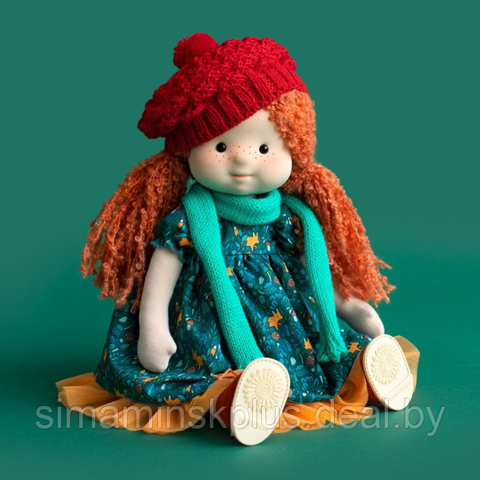 Мягкая кукла «Ива в шапочке и шарфе», 38 см - фото 6 - id-p225600644