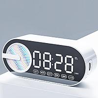 Колонка беспроводная MyTone Sound Clock c часами и радио, белая