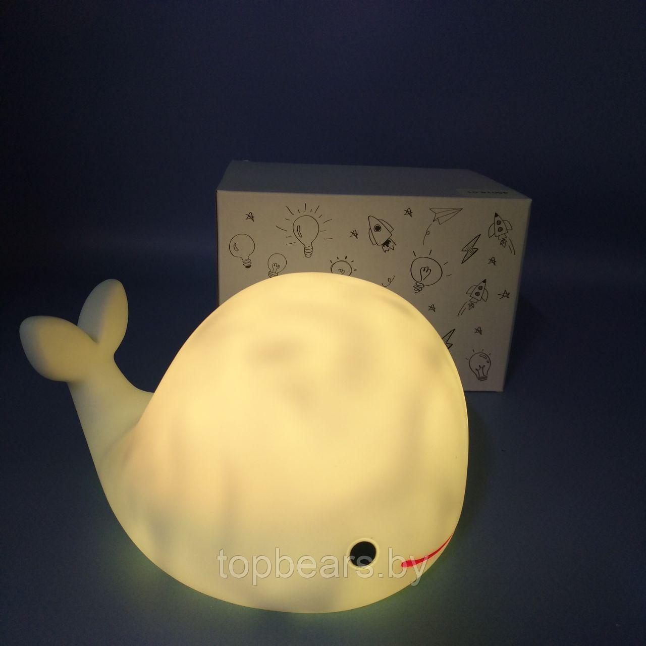 Светильник - ночник Кит силиконовый / Детский сенсорный ночник 6 цветов - фото 8 - id-p225600546