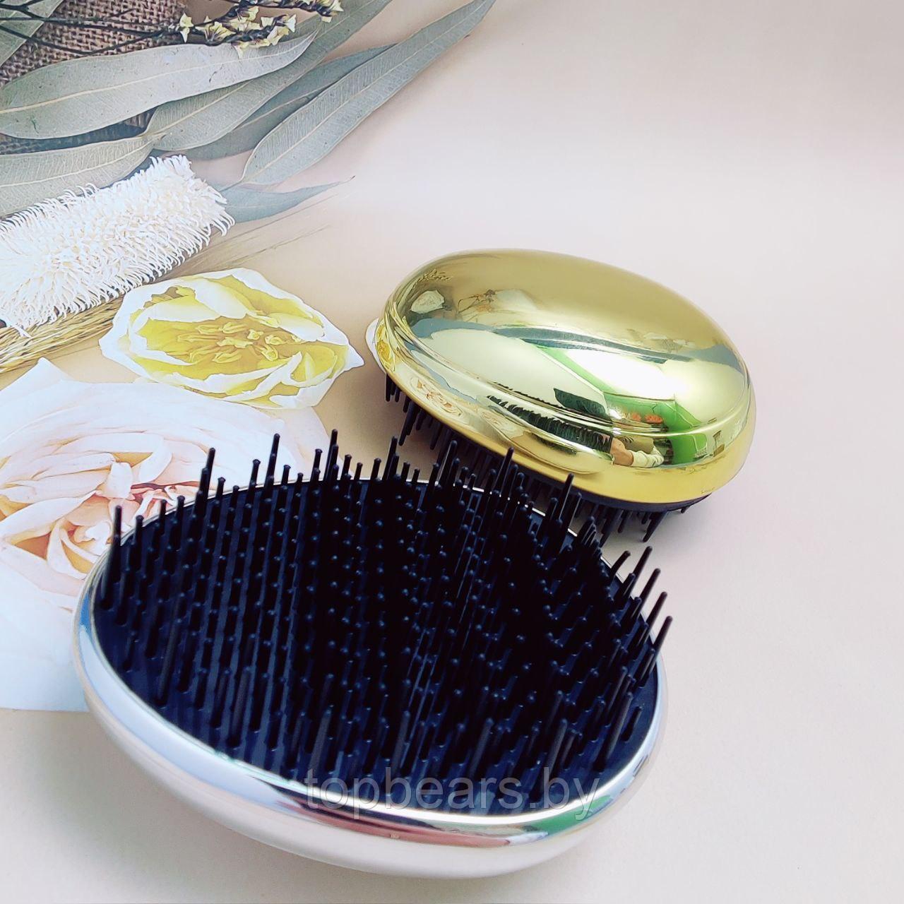 Массажная расческа для волос распутывающая / Компактная расческа для всех типов волос, Золото - фото 10 - id-p225600547