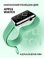 Миланский сетчатый браслет для Apple Watch 42-44-45-49 мм (Mint green)