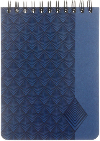 Блокнот на гребне Art Deco (А6) 100*140 мм, 80 л., клетка, синий - фото 3 - id-p225508598