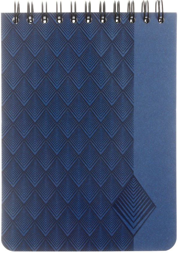 Блокнот на гребне Art Deco (А6) 100*140 мм, 80 л., клетка, синий - фото 4 - id-p225508598