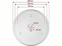 Тарелка для микроволновой печи Samsung SLY-YXZP288H (288мм, с коуплером, DE74-20102D/A/B, 95pm00)