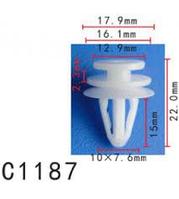 Клипса для крепления внутренней обшивки а/м универсальная пластиковая (100шт/уп.) Forsage C1187(universal)