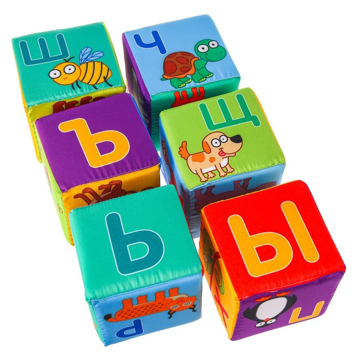 Игрушка мягконабивная «Синий трактор: Учим алфавит», кубики, 6 шт, 10 × 10 см - фото 3 - id-p225602233