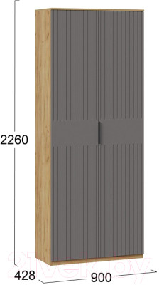 Шкаф ТриЯ Хилтон комбинированный с 2 дверьми исп.2 - фото 5 - id-p225615335