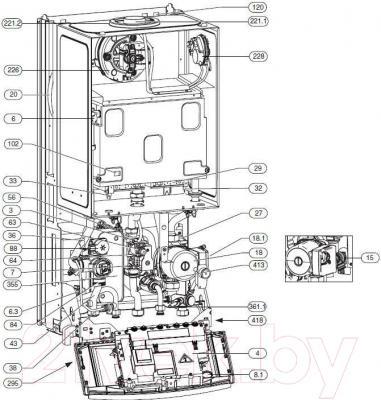 Газовый котел Bosch ZWC 35-3 MFA - фото 2 - id-p225604544