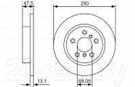 Тормозной диск Bosch 0986479D17