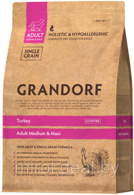 Сухой корм для собак Grandorf All Breeds Turkey & Rice - фото 1 - id-p225623581