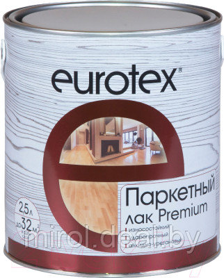 Лак Eurotex Premium глянцевый для паркета - фото 1 - id-p225631324