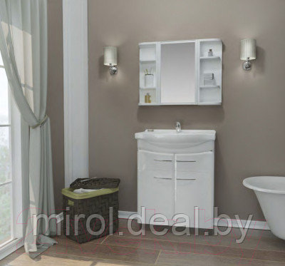 Шкаф с зеркалом для ванной Berossi Hilton НВ 33301000 - фото 2 - id-p225631944