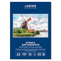 Папка для акварели A3 10 листов "deVENTE. ARTISTIC STUDIO" блок акварельная бумага 300 г/м² (ХЛОПОК 50%),