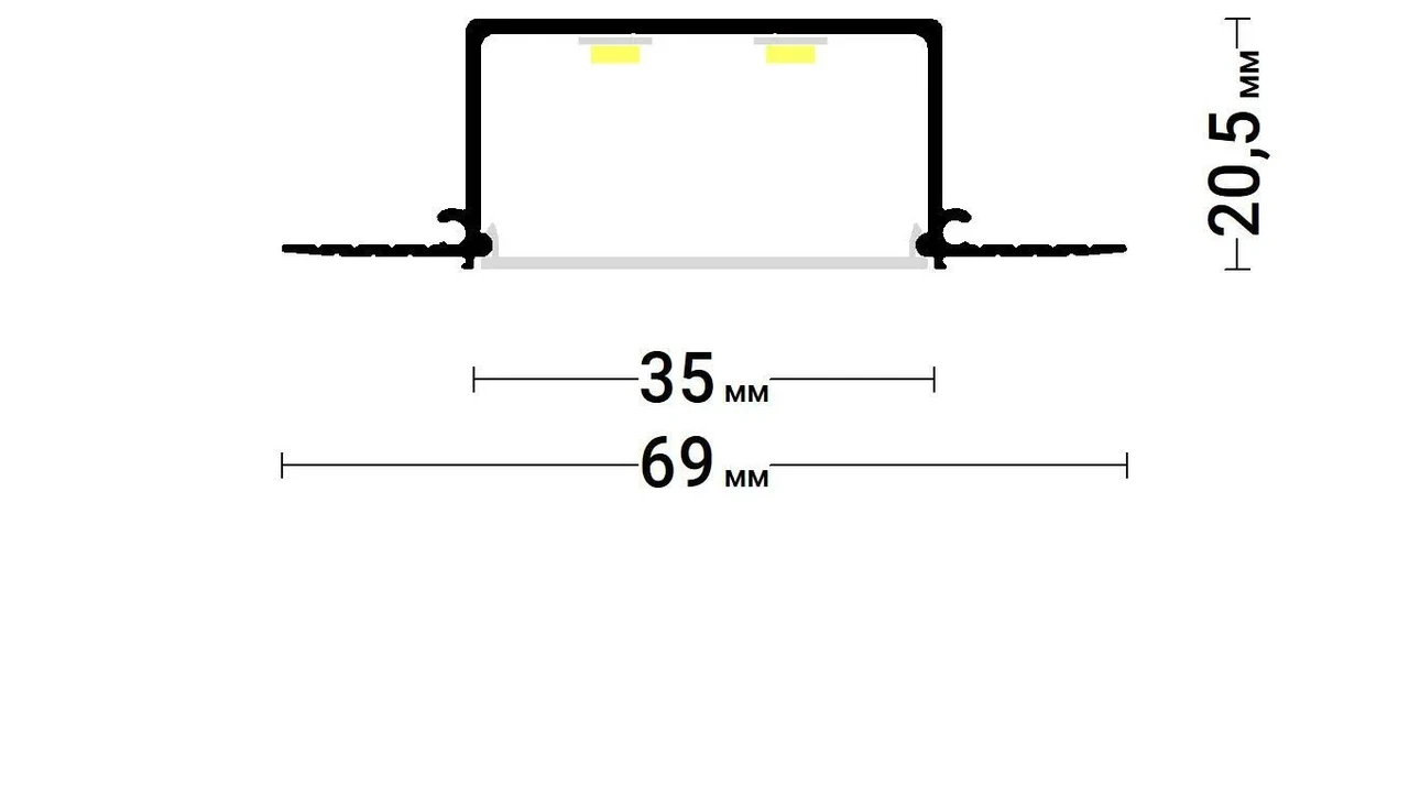 GIPS LINE 35 Световая линия - фото 2 - id-p176720656