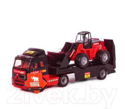 Набор игрушечной техники Полесье Mammoet Volvo с трактором-погрузчиком / 56733 - фото 6 - id-p225647083