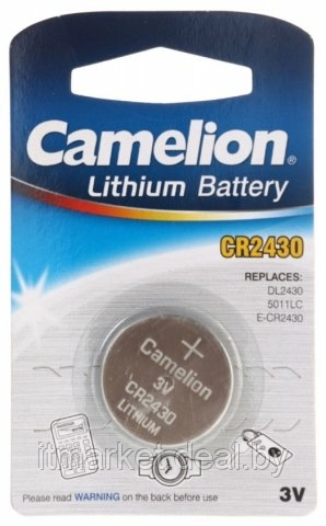 Батарейка Camelion CR2430 BP1 (1шт 3V Lithium) - фото 1 - id-p225643788