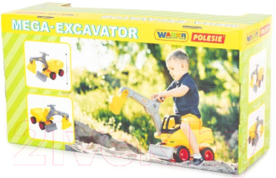 Экскаватор игрушечный Полесье Мега-экскаватор колесный / 67586 - фото 6 - id-p225652633