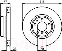 Тормозной диск Bosch 0986478622