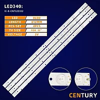 Светодиодная лента для подсветки 180-w00-320010h IC-B-CNT32D332 92K34 JF P/N 01 JL.D3281235-06ES