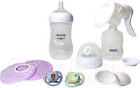 Набор для грудного вскармливания Philips AVENT Natural Comfort с бутылочкой для кормления / SCD255/05