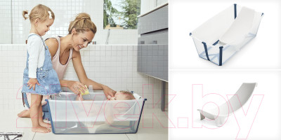 Ванночка детская Stokke Flexi Bath Bundle с горкой - фото 7 - id-p225666000