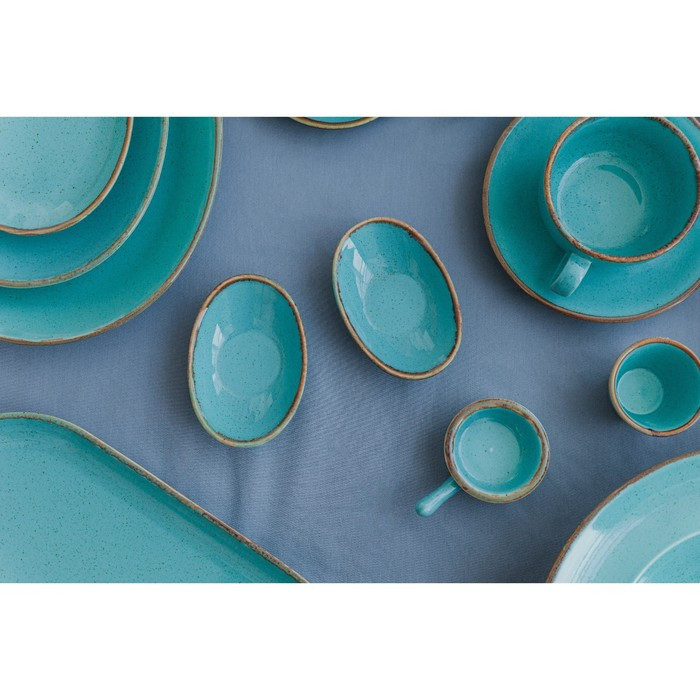 Соусник овальный Turquoise, 7×11 см, цвет бирюзовый - фото 5 - id-p225671516