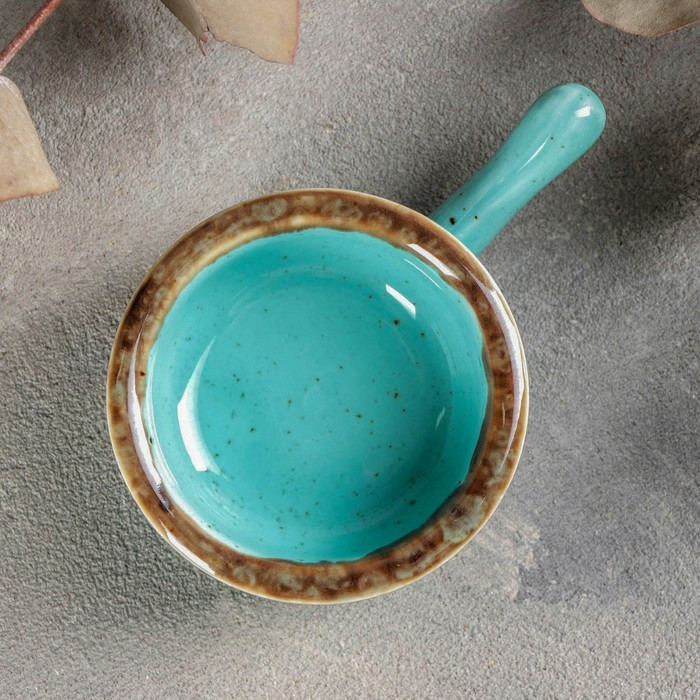 Кокотница с ручкой Turquoise, 6×6 см, цвет бирюзовый - фото 3 - id-p225671524