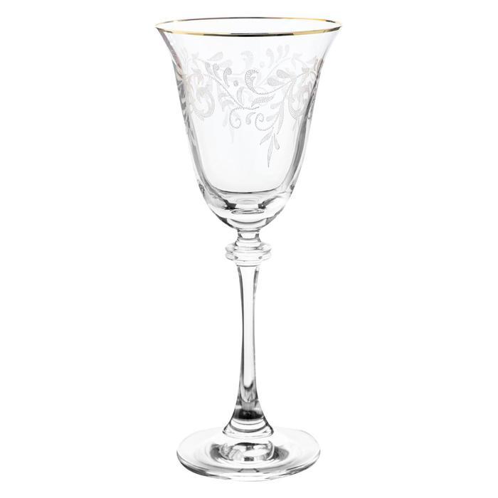 Набор бокалов для белого вина Asio, декор «Панто, затирка золото, отводка золото», 185 мл x 6 шт. - фото 1 - id-p225671602