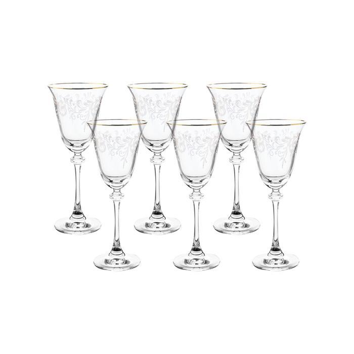 Набор бокалов для белого вина Asio, декор «Панто, затирка золото, отводка золото», 185 мл x 6 шт. - фото 2 - id-p225671602