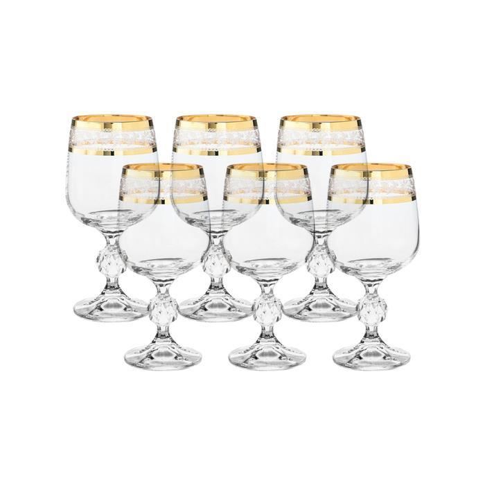Набор бокалов для красного вина Sterna, декор «Панто золото», 230 мл x 6 шт. - фото 2 - id-p225671616