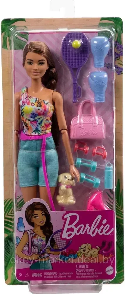 Кукла Barbie релакс фитнес Теннис HKT91 - фото 3 - id-p225671624