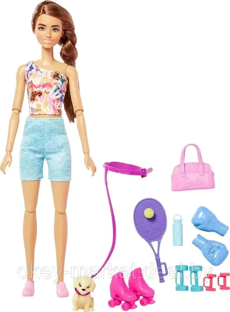 Кукла Barbie релакс фитнес Теннис HKT91 - фото 1 - id-p225671624