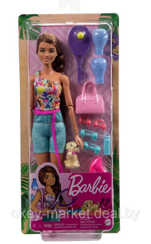 Кукла Barbie релакс фитнес Теннис HKT91 - фото 10 - id-p225671624