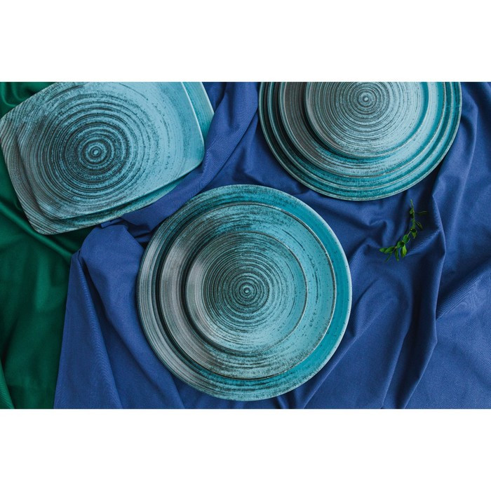 Тарелка с вертикальным бортом Lykke turquoise, d=27 см, цвет бирюзовый - фото 5 - id-p225671698