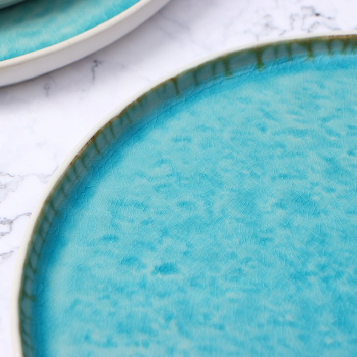 Тарелка обеденная Laguna azzuro, d=27 см, цвет бирюзовый - фото 3 - id-p225671709