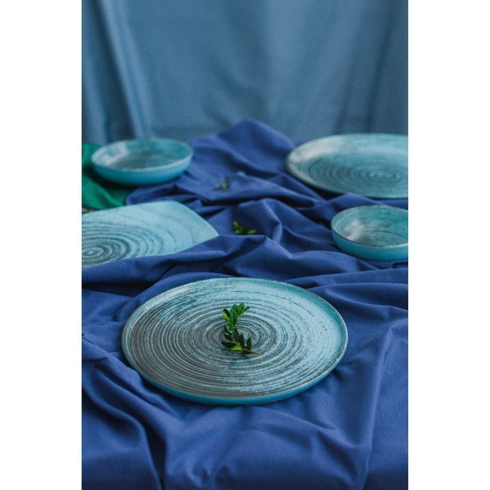 Тарелка подстановочная Lykke turquoise, d=30 см, цвет бирюзовый - фото 5 - id-p225671712