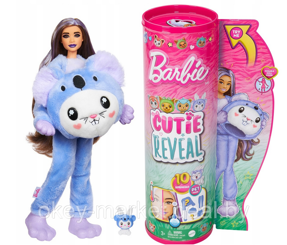 Кукла Barbie Cutie Reveal Кролик-коала HRK26 - фото 5 - id-p225671742