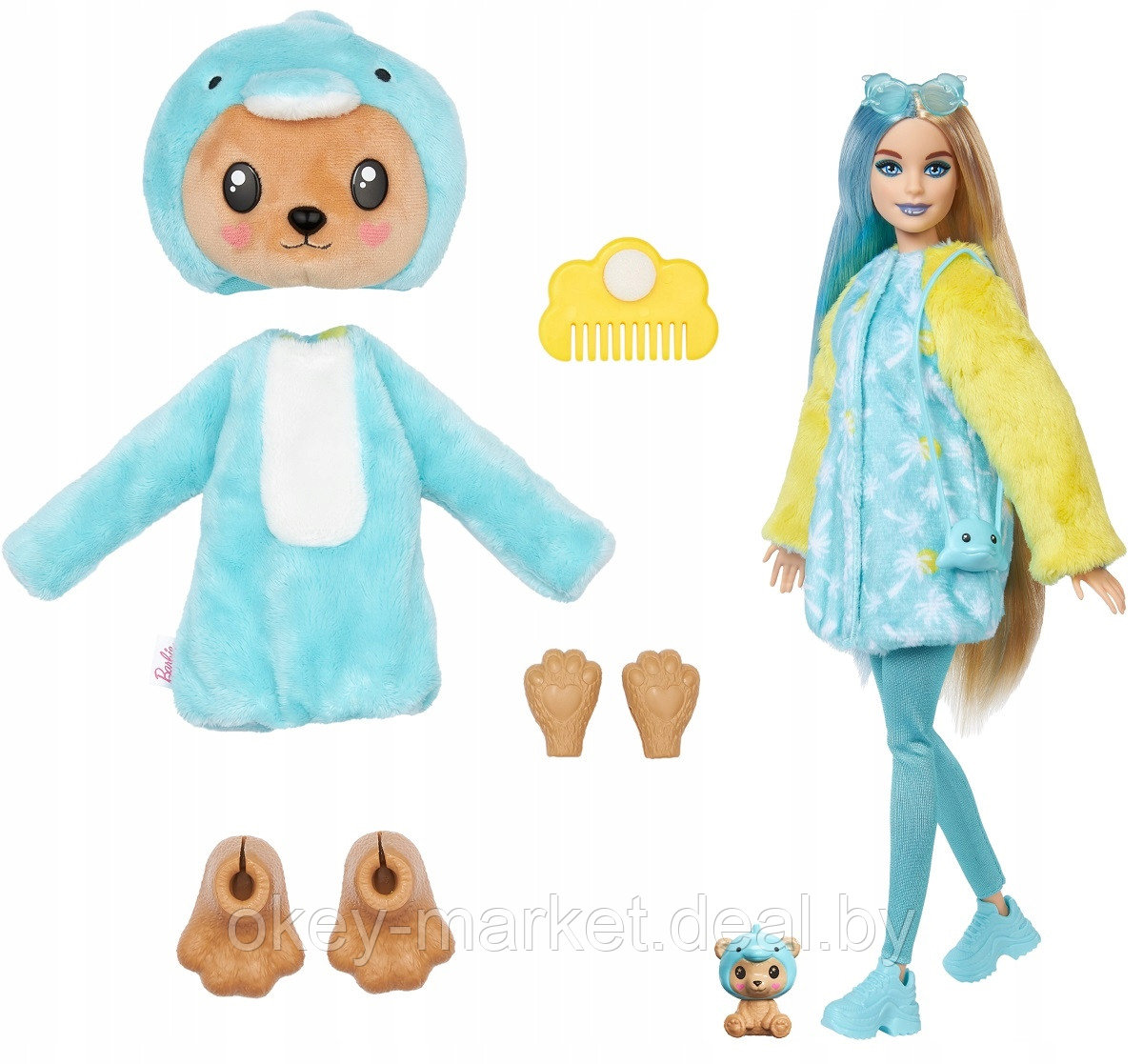 Кукла Barbie Cutie Reveal Медведь-дельфин HRK25 - фото 3 - id-p225671745