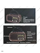 Ретро радиоприемник MyLatso-	RX-BT638 от сети и батареек, фото 3