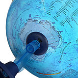 Интерактивный глобус физико-политический рельефный, диаметр 250 мм, с подсветкой от батареек, с очками, фото 5