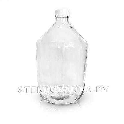 Стеклянный бутыль 10 л. (10000 мл.) с крышкой прозрачный, фото 2