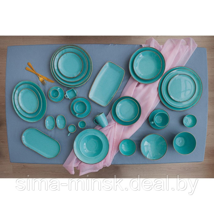 Блюдо овальное Turquoise, 18×24 см, цвет бирюзовый - фото 5 - id-p225674675