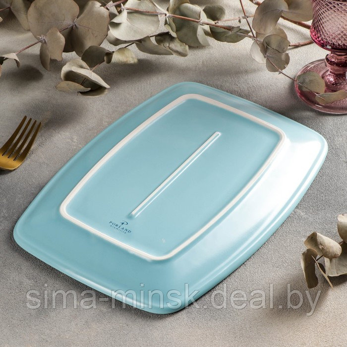 Блюдо прямоугольное Lykke turquoise, 27×19 см цвет бирюзовый - фото 4 - id-p225674680