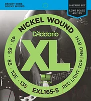 Струны для бас-гитары D'Addario EXL-165-5