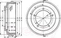 Тормозной барабан Stellox 60262508SX