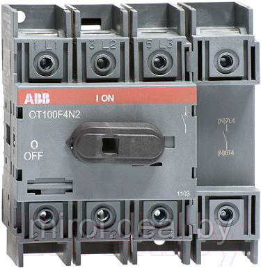 Выключатель нагрузки ABB OT100F4N2 100А 4P 5.5M / 1SCA105018R1001 - фото 1 - id-p225687711