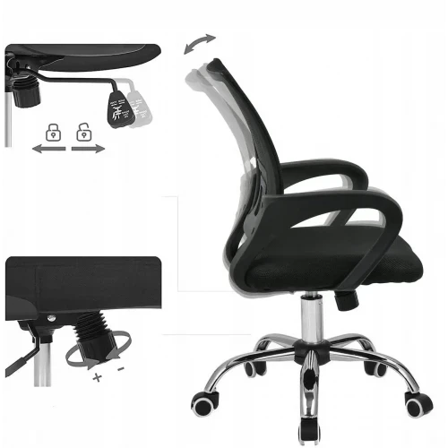 Кресло SITUP MIX 696 chrome (сетка Black / Black) - фото 6 - id-p225690108