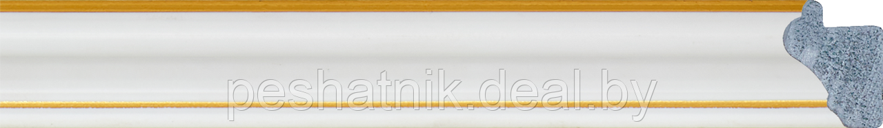 Рамка А4 (21*30см) из пластикового багета "белая с двойной позолотой" - фото 4 - id-p225690345