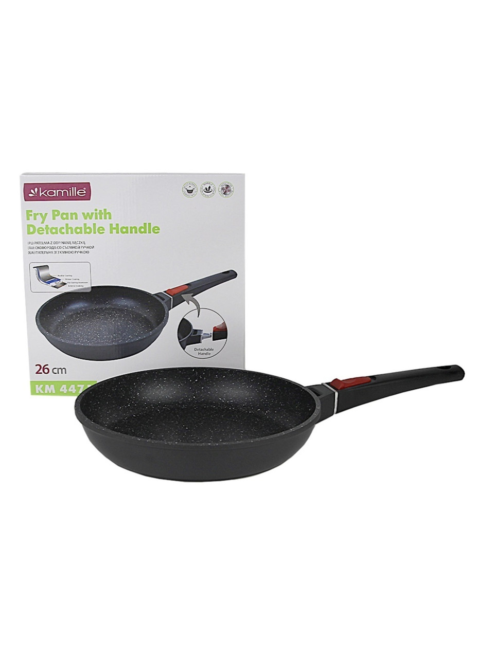 Kamille/ Сковорода 26 см. из литого алюминия со съемной ручкой, фото 1