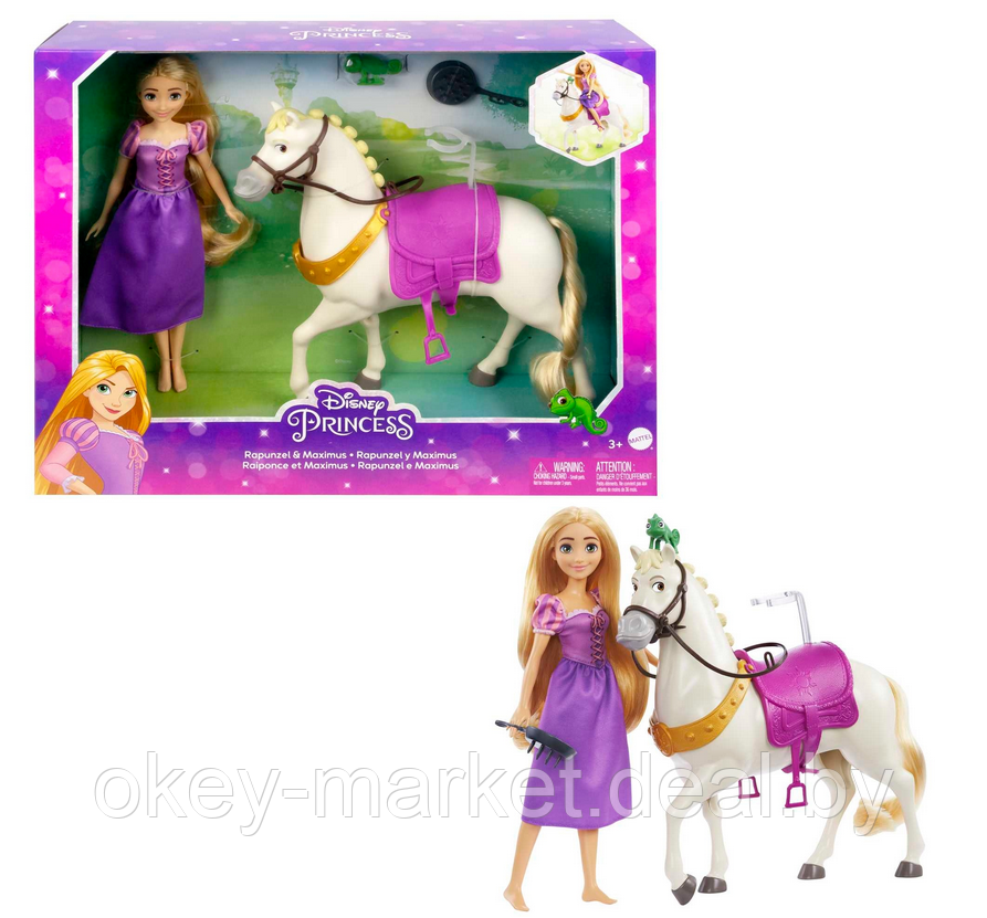 Кукла Disney Princess Рапунцель и Максимус HLW23 - фото 9 - id-p225690420